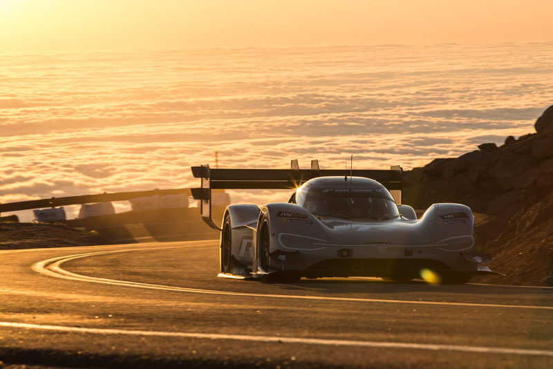 A motorsport frame marked Sharp: the car is crisp and in focus